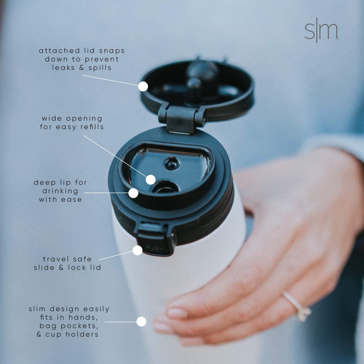 Simple Modern Travel Coffee Mug with Lid and Handle